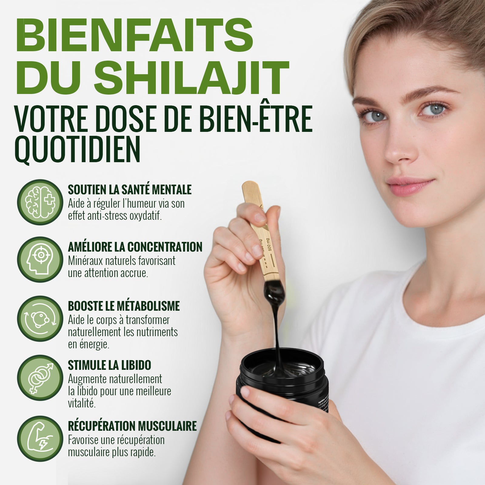 Oshun® Shilajit Himalaya Bio 50G - Résine Purifiée - Riche en Acide Fulvique & Humique - Shilajit Pure - 85+ minéraux & Oligo-Éléments - 3 Mois d'approvisionnement